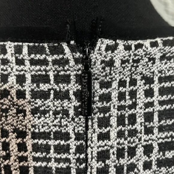 Karl Lagerfeld Jacquard Bow Neck Pearl Button Fit And Flare Dress, size 6 - Picture 7 of 16